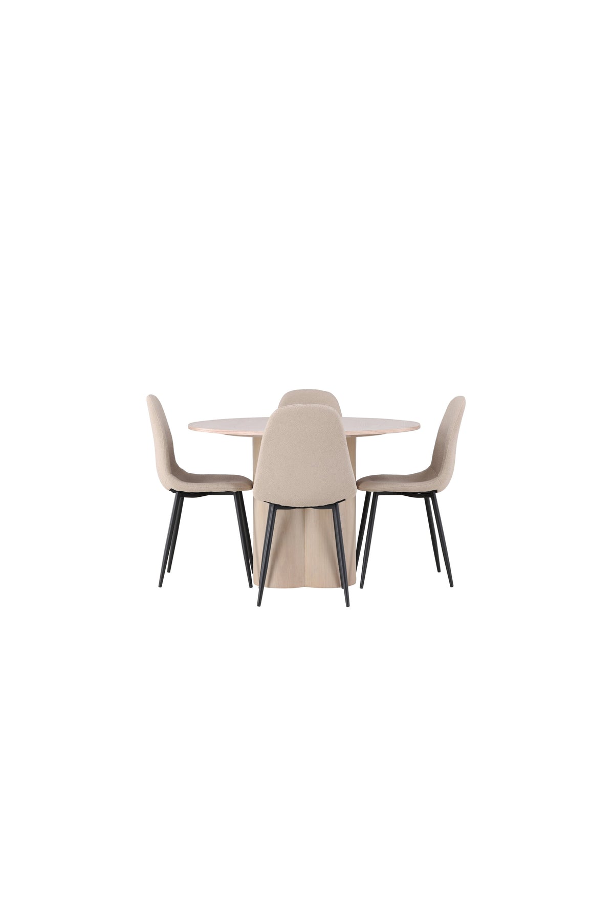 Olivia Dining Table with Polar Chairs