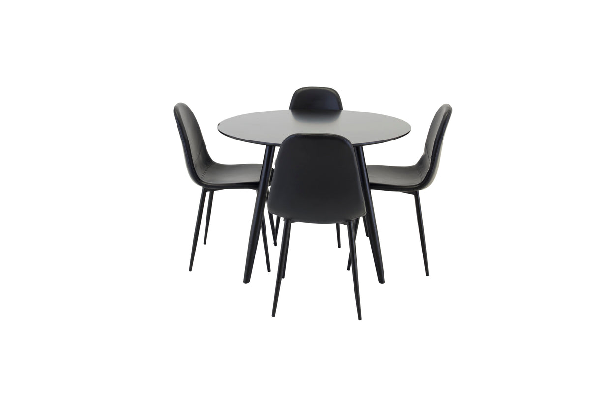 Plaza Dining Table with Polar Chairs