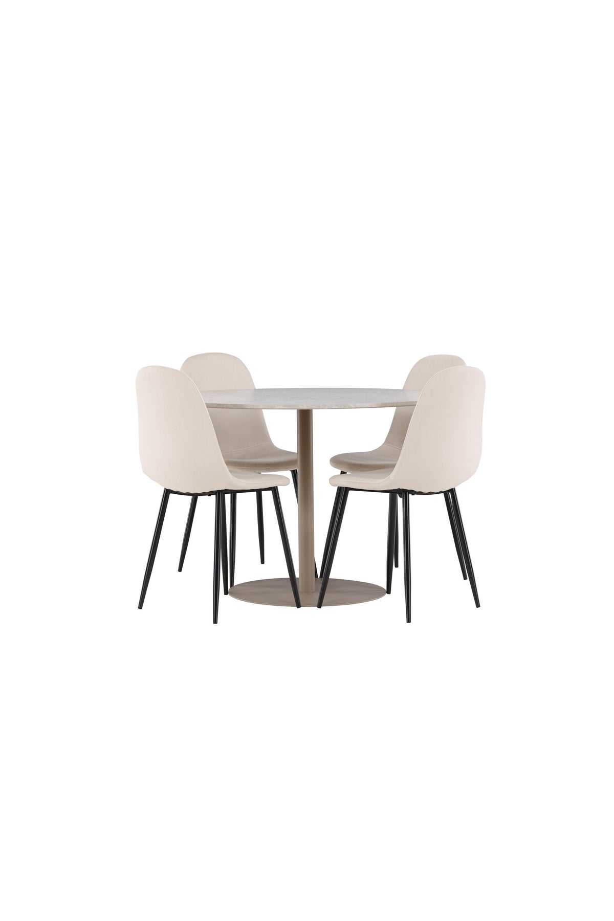 Lycke Dining Table with Polar Chairs