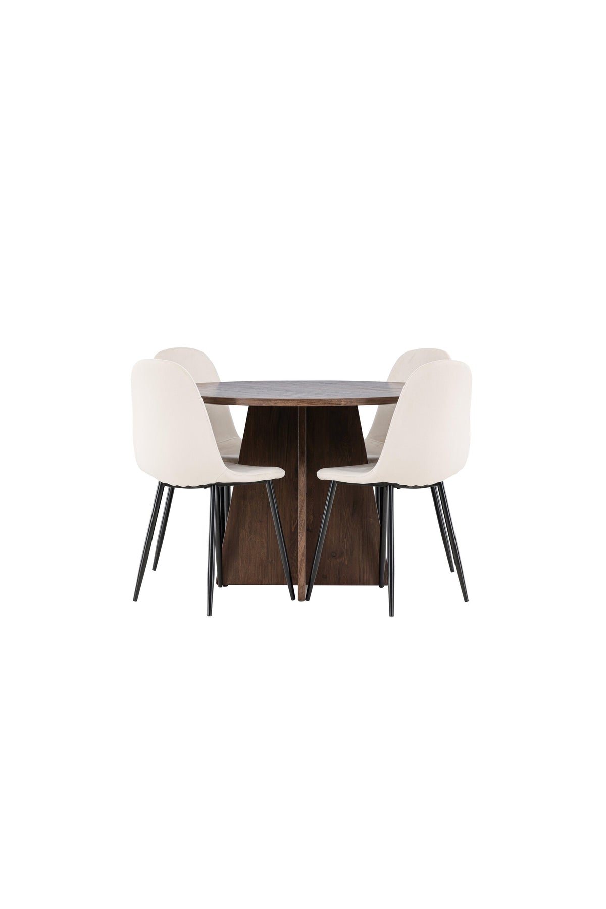 Bootcut Dining Table with Polar Chairs