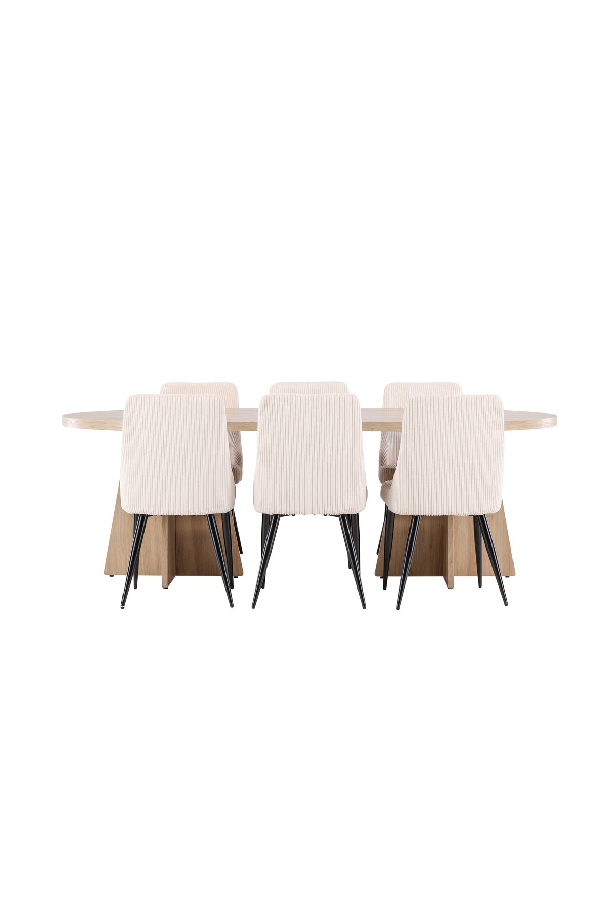 Bootcut Dining Table with Leone Chairs