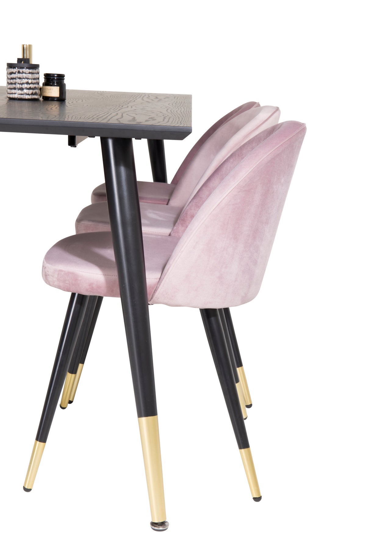 Dipp Dining Table with Velvet Chairs