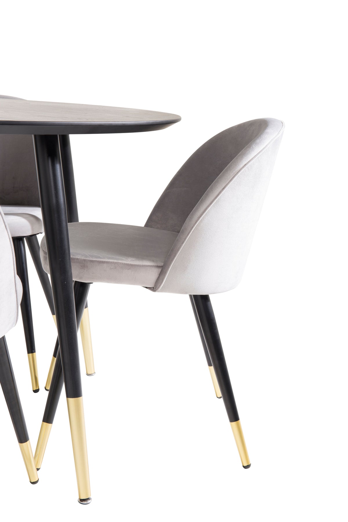 Dipp Dining Table with Velvet Chairs