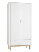 Maja 2-door wardrobe + 1 drawer wardrobe White color - Scandinavian Stories by Marton