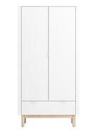 Maja 2-door wardrobe + 1 drawer wardrobe White color - Scandinavian Stories by Marton