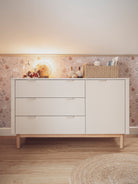 Maja 3-drawers + 1 door chest Champagne color - Scandinavian Stories by Marton