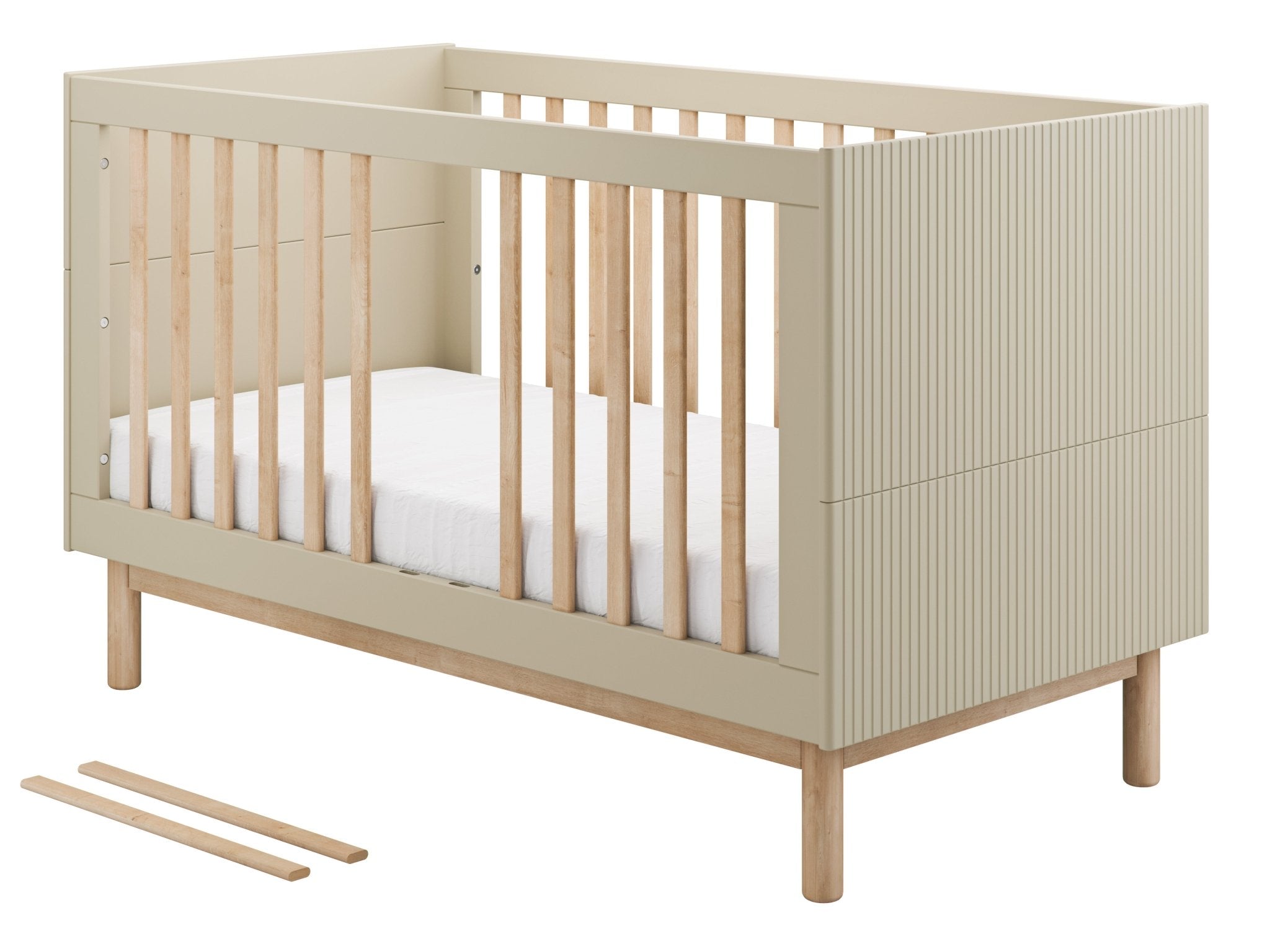 Maja Bed/Cot 3, growing functions 140x 70 cm Champagne color - Scandinavian Stories by Marton