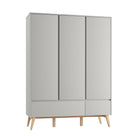 Saga 3-door wardrobe + 2 drawer wardrobe Grey color - Scandinavian Stories by Marton