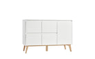 Saga 4-chest of drawer + 1 door White color - Scandinavian Stories by Marton