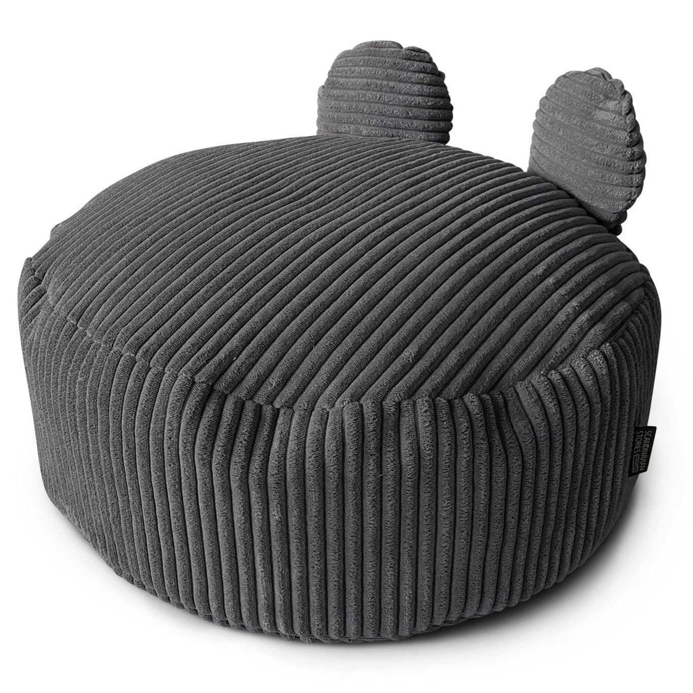 TEDDY Pouf Bean Bag, Corduroy Dark Grey - Scandinavian Stories by Marton
