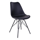 Oslo Dining Chair - Dining Chair, PU leather, black, black legs 