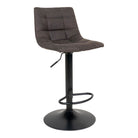 Middelfart Bar Chair - Bar Chair, microfiber, dark grey, black legs, HN1229