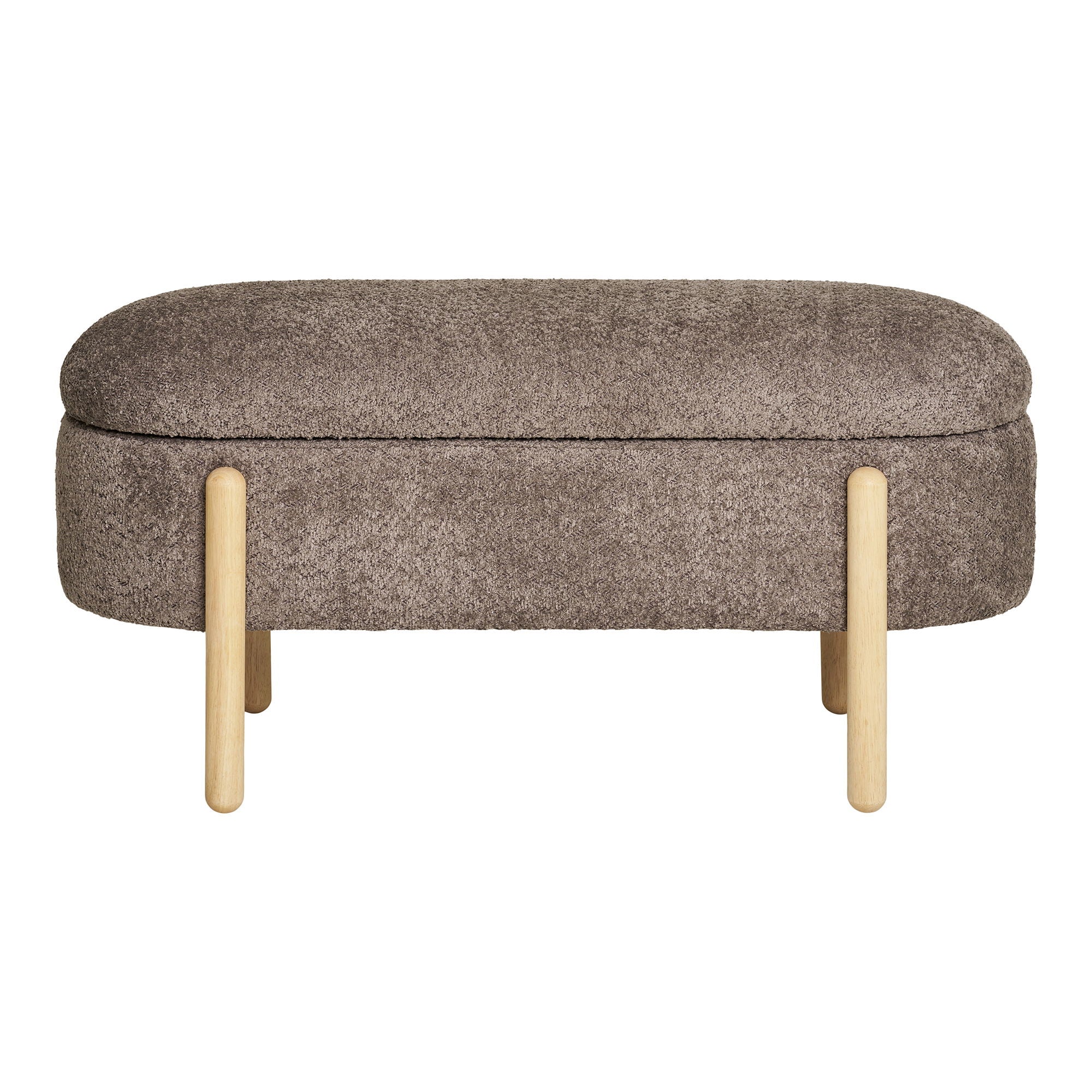 Branca Bench - Bench with storage, brown/natural 97x40x48 cm, HN1237