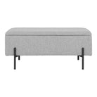 Watford Bench - Bench with storage, light grey 95x36,5x43 cm, HN1275