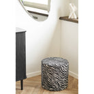 Kimberley Pouf - Black / White