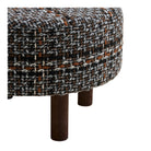 Falkirk Pouf - Black / White / Brown