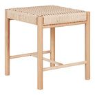 Abano Stool  - Stool with natural wicker seat, poplar wood, nature 42x42x46,5 cm
