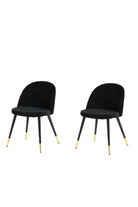 Velvet Dining Chair – Black