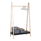 Torino Clothes Rack - Clothes Rack, MDF/paulownia, nature/black94,5x39x170 cm