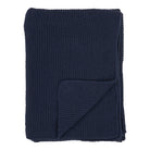 Santos Plaid - Plaid, recycled cotton, dark blue 130x170 cm