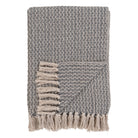 Cort Plaid - Plaid, cotton, dark grey/white, design C 130x160 cm