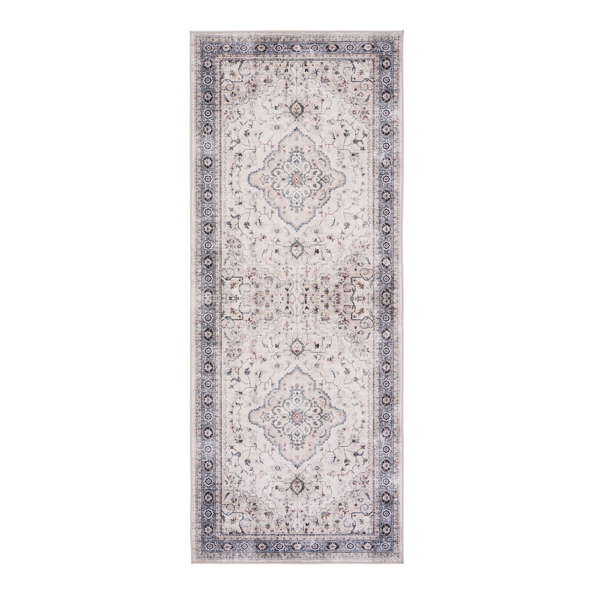 Havana Hallway Runner - Off white/Beige/Dusty blue