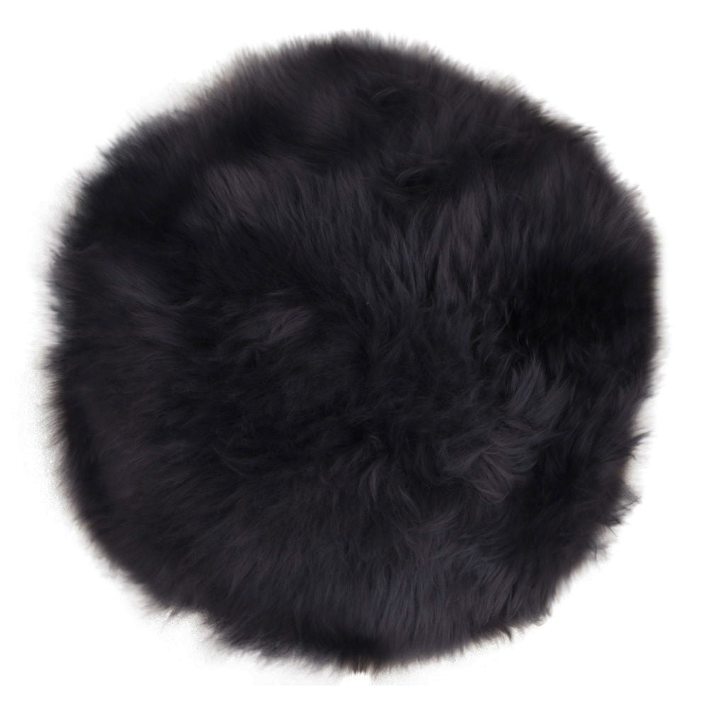 Lambskin seat - Lambskin seat, black, ø35 cm 