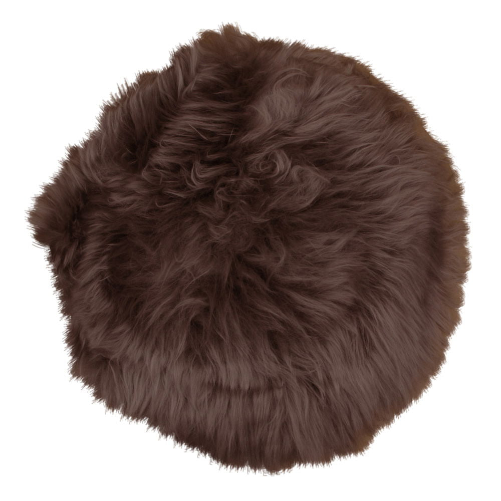 Lambskin seat - Lambskin seat, brown, ø35 cm 