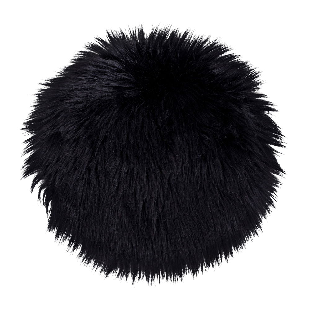 Lambskin Seat Artificial - Lambskin Seat Artificial, black, ø35 cm