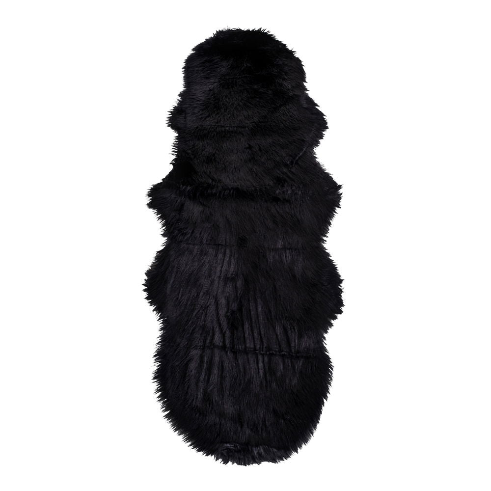 Lambskin Artificial - Lambskin Artificial, black, 60x180 cm