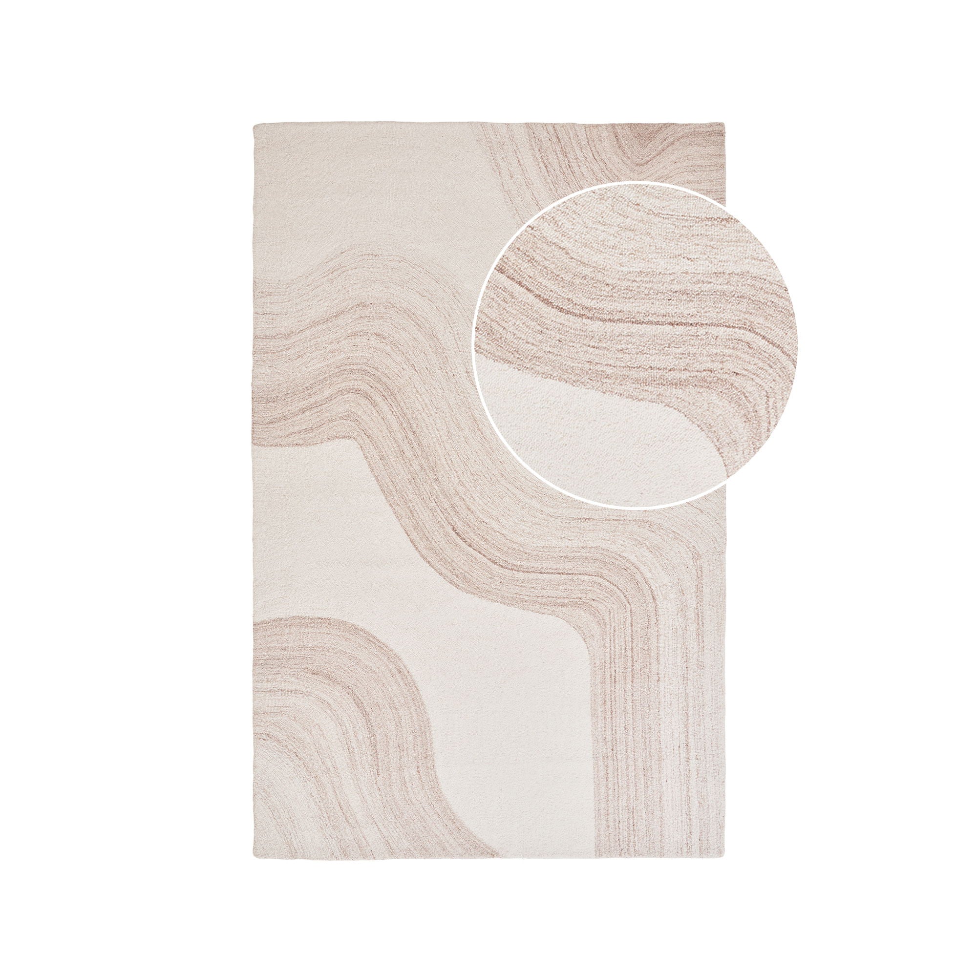 Surat Rug - Rug, hand tufted, light brown/ivory 160x230 cm