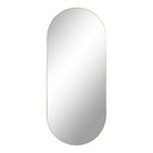 Jersey Mirror - Mirror, steel, brass look, 35x80 cm