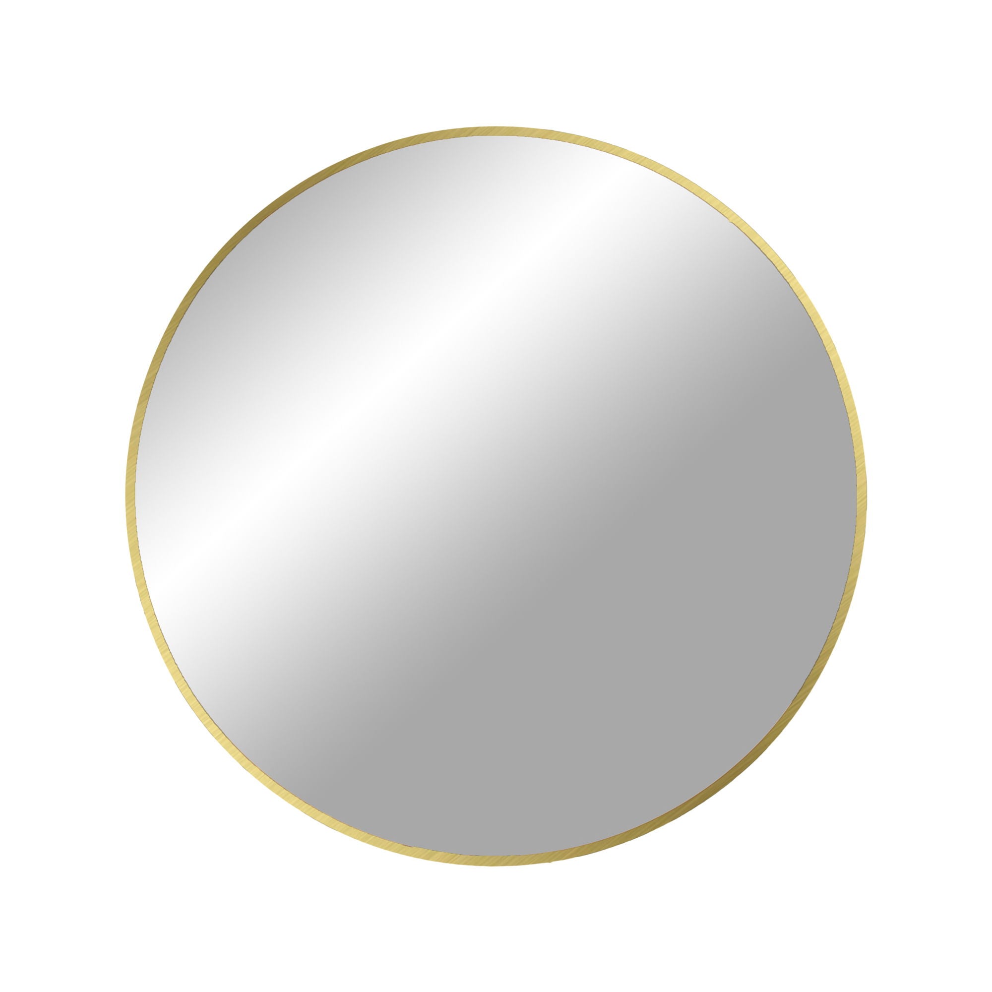 Madrid Mirror - Mirror, aluminium, brass look, ø60 cm
