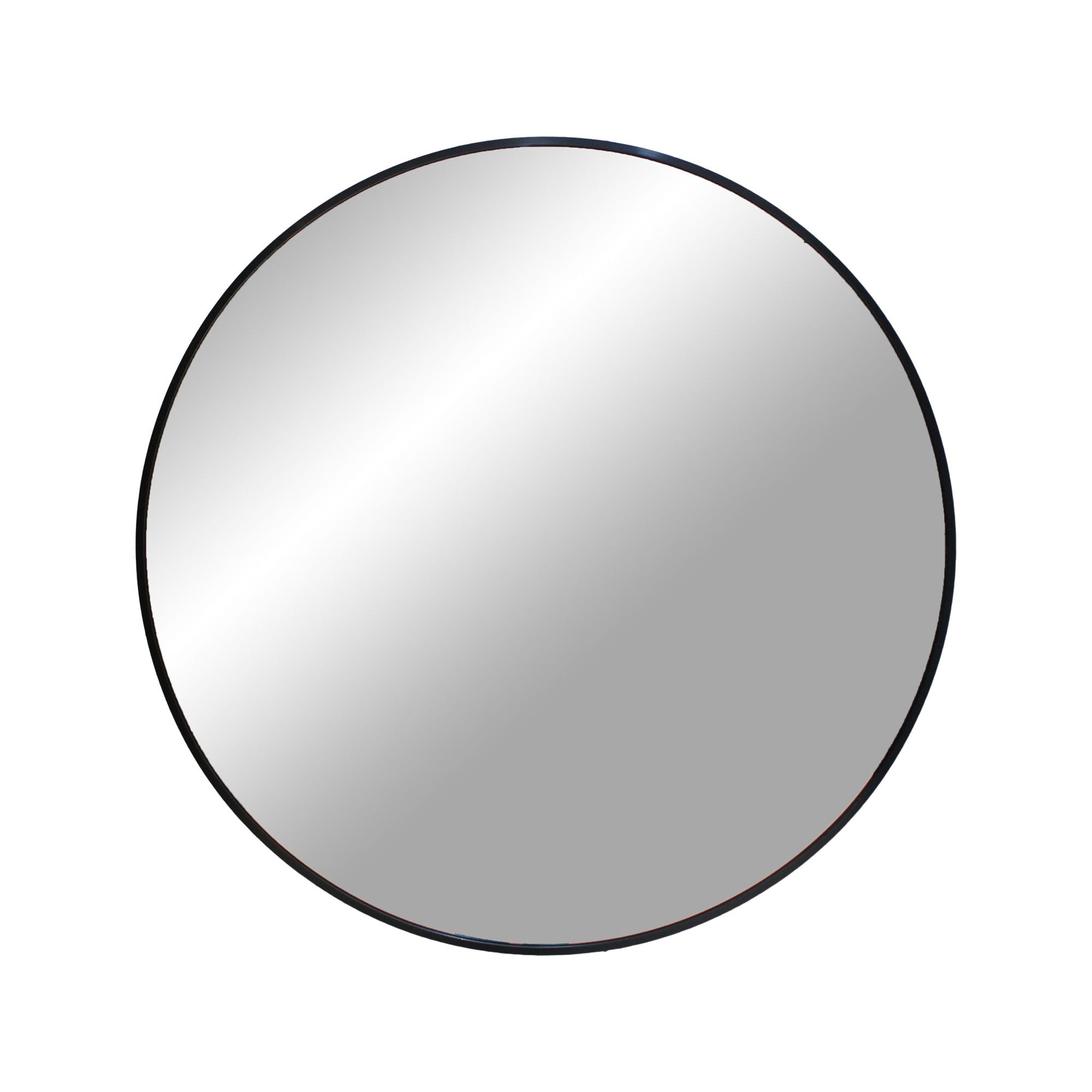 Madrid Mirror - Mirror, aluminium, black, ø60 cm 