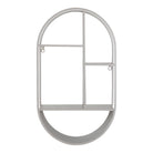Feira Wall Shelf - Wall Shelf, oval, steel, cool grey 35x15x60 cm