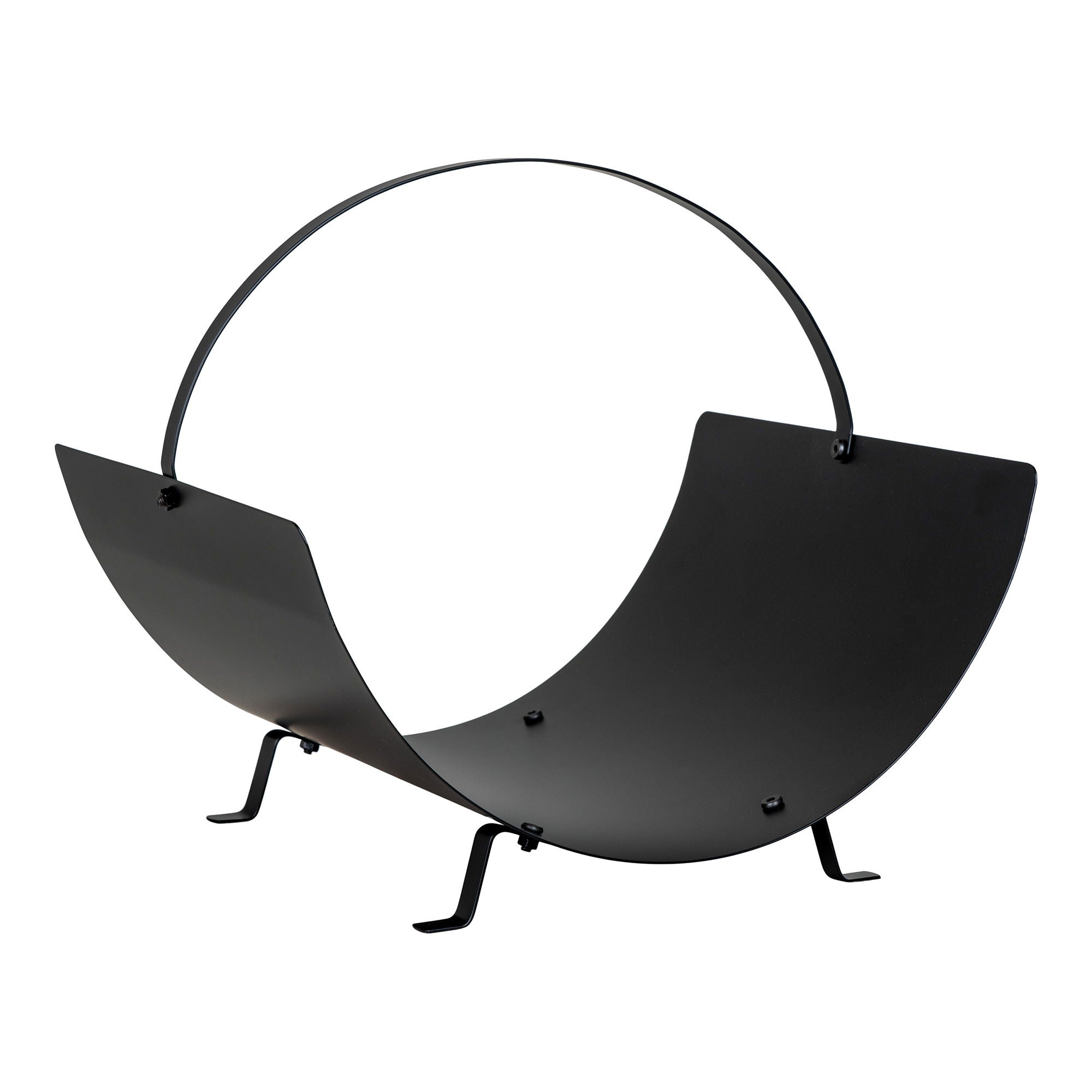 Tires Log Holder - Log Holder, steel, black 40x35x33,5 cm