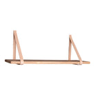 Forno Shelf - Shelf, nature, brown leather straps 120x20 cm