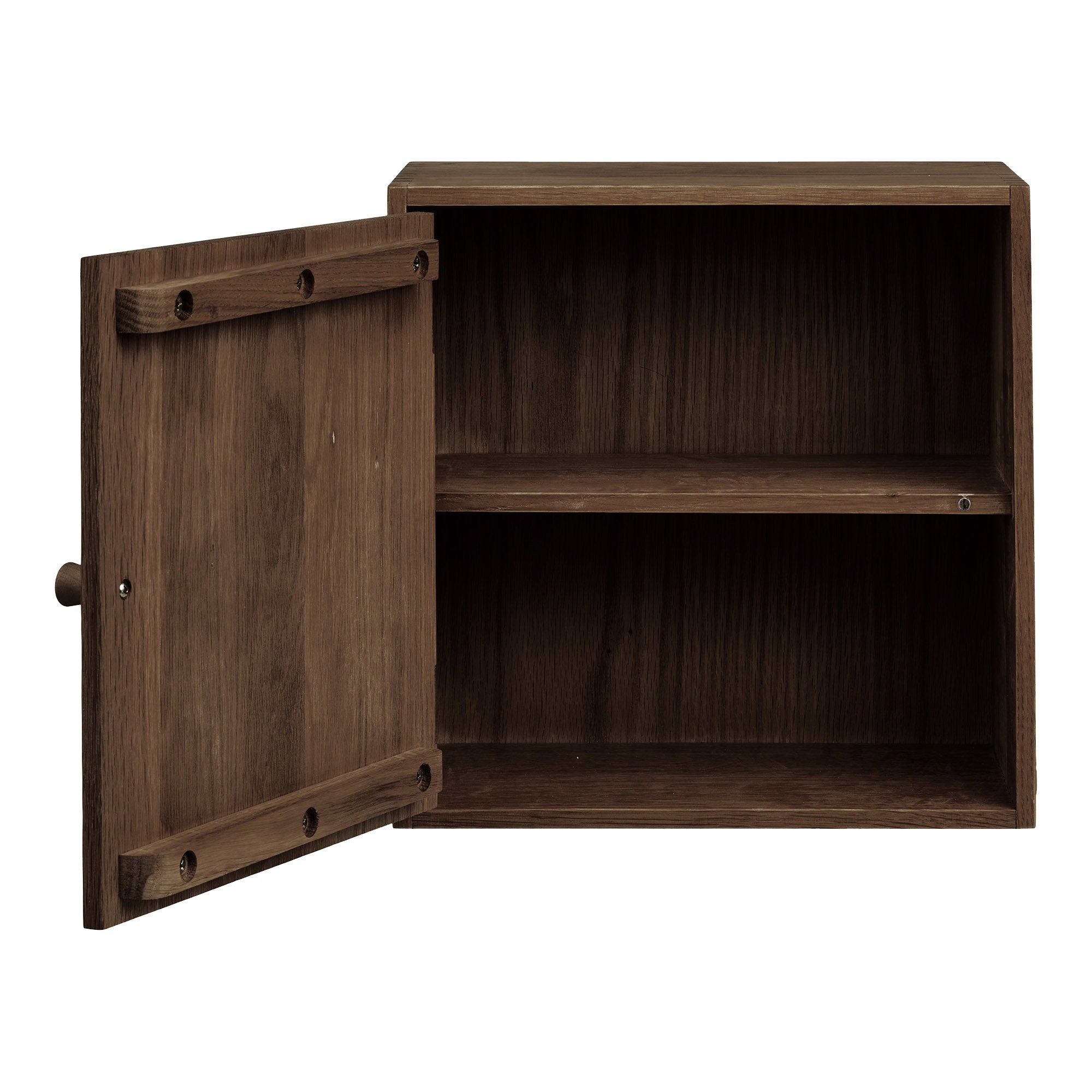 Townsville Wall Shelf with door - Dark Brown