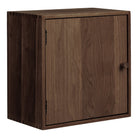 Townsville Wall Shelf with door - Dark Brown