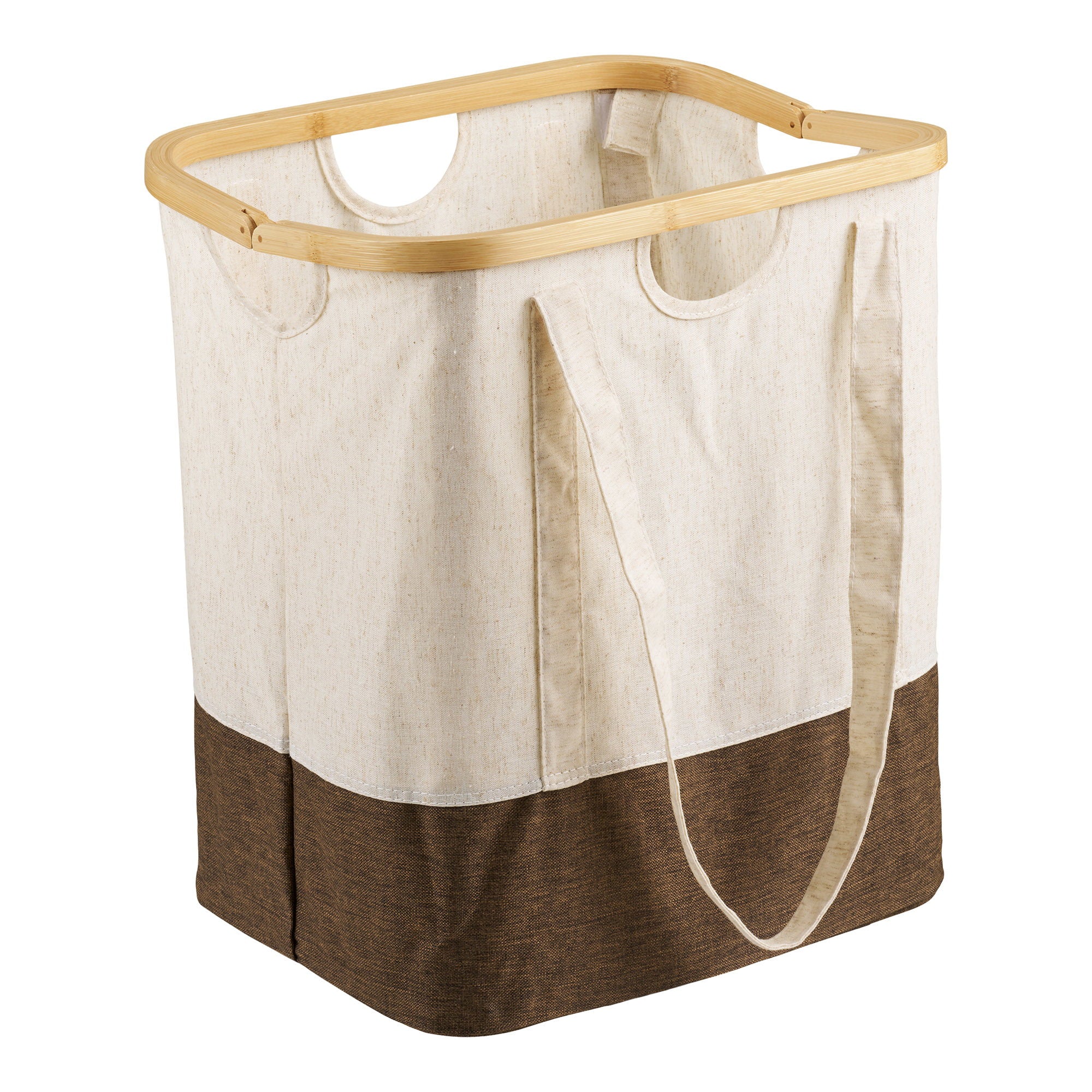 Noto Laundry Bag - Off White / Brown