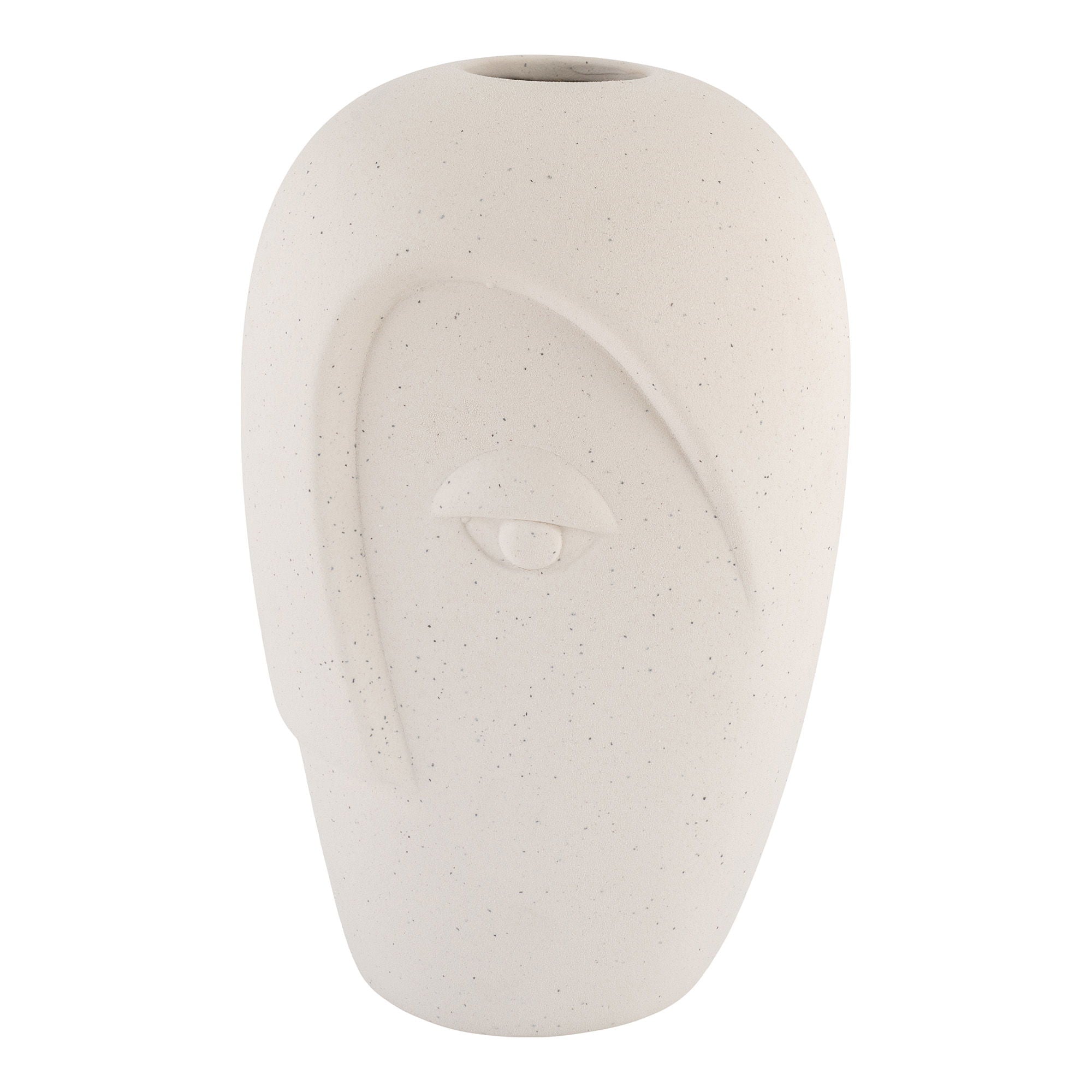 Vase - Vase, ceramic, sand, 12,5x13x19,5 cm
