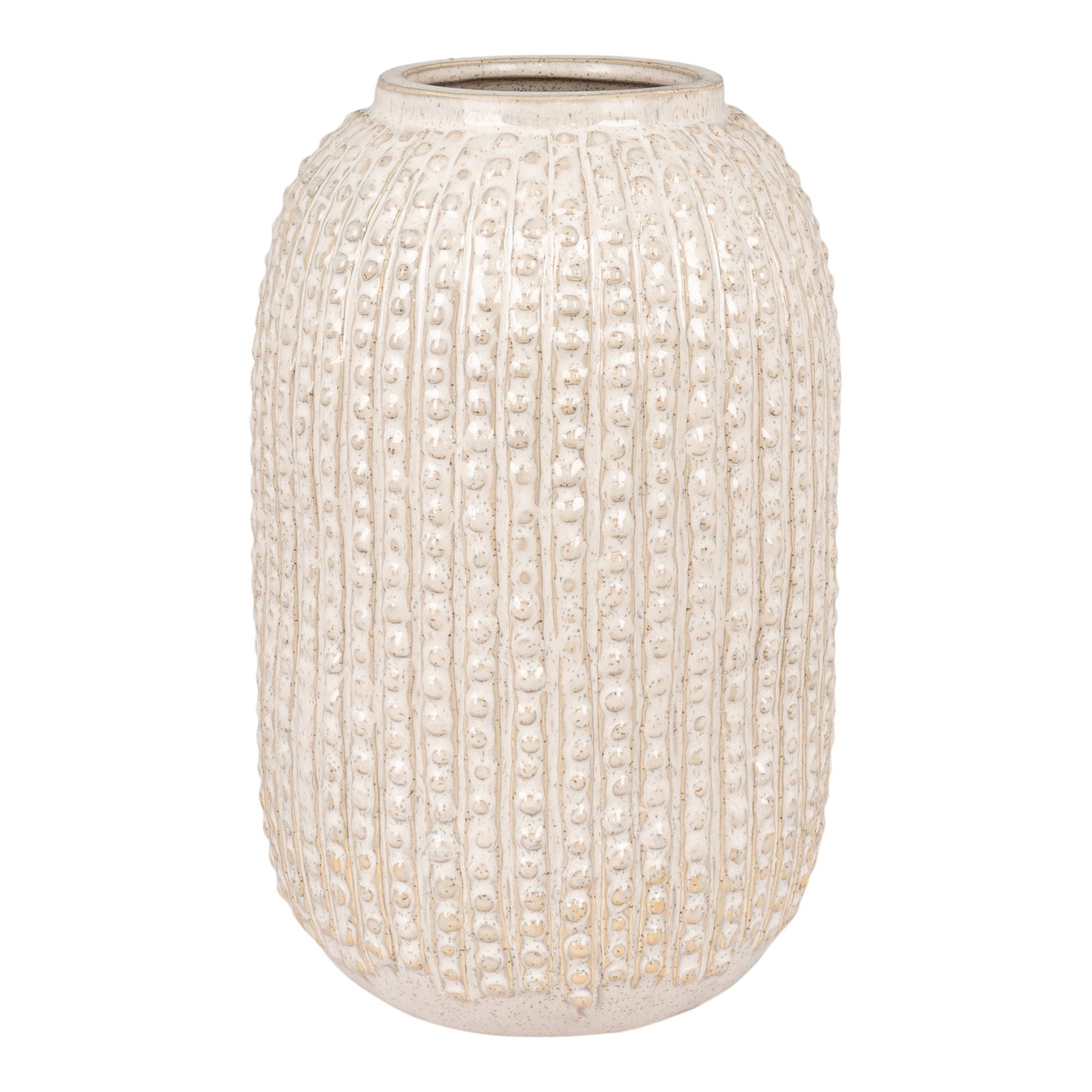 Vase - Vase, ceramic, beige, ø16x25,5 cm