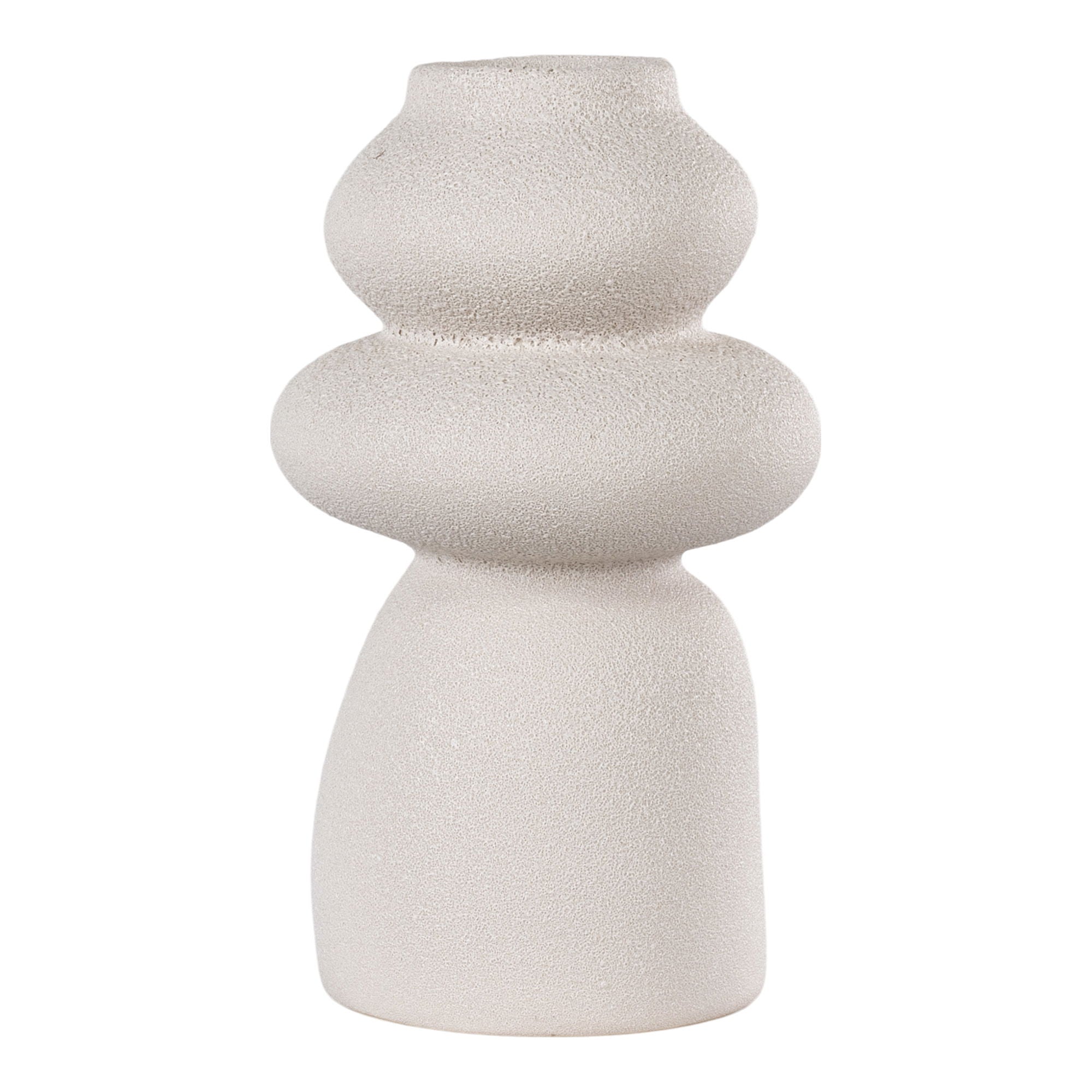 Vase - Vase, ceramic, beige, ø14,5x26,5 cm