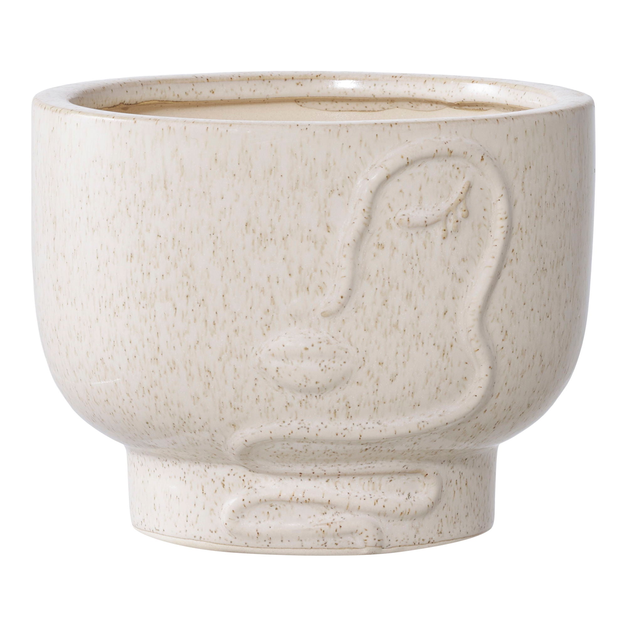 Flowerpot - Flowerpot, ceramic, beige ø15x12 cm