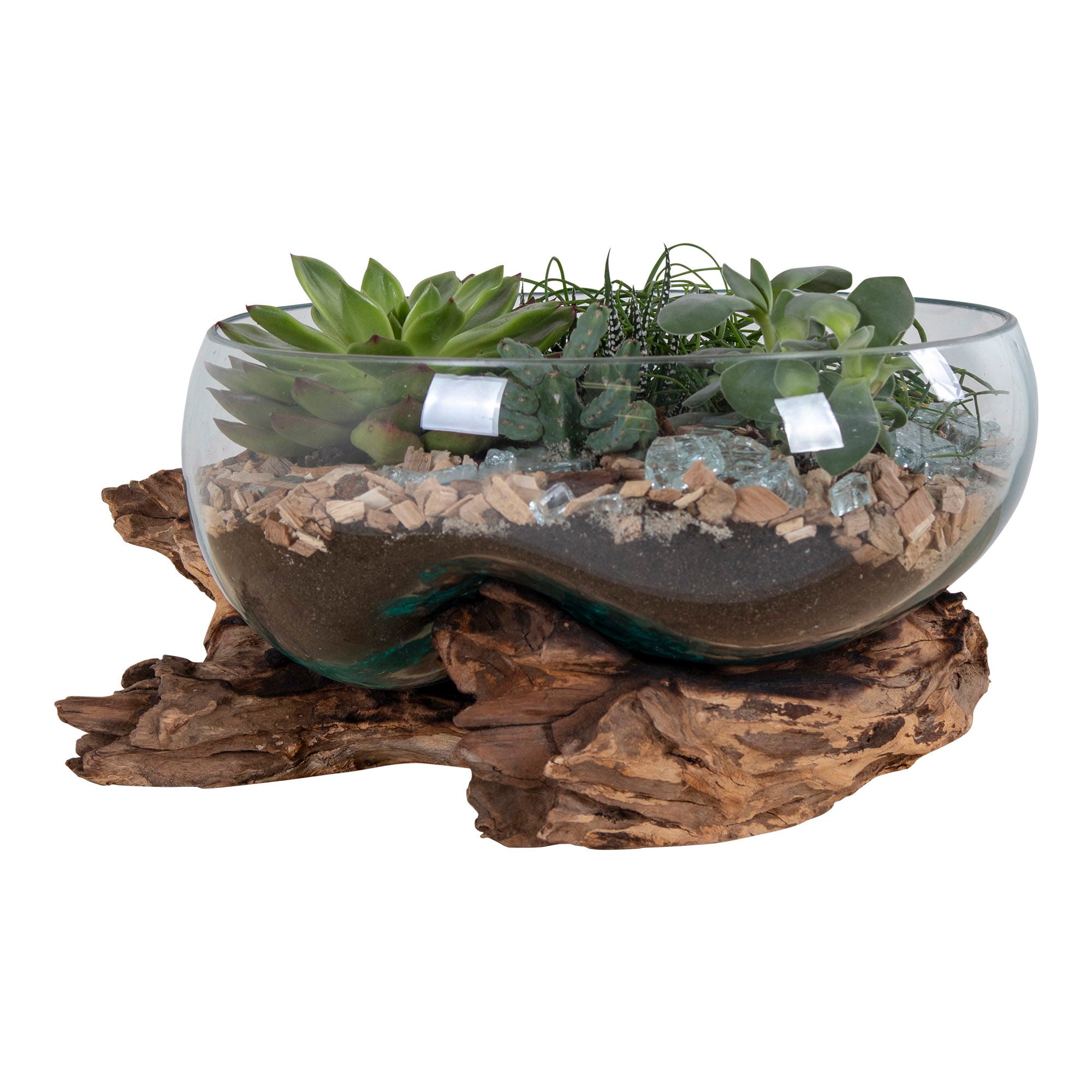 San Marino Waterdrop - Waterdrop, teak/glass, nature, h20 cm