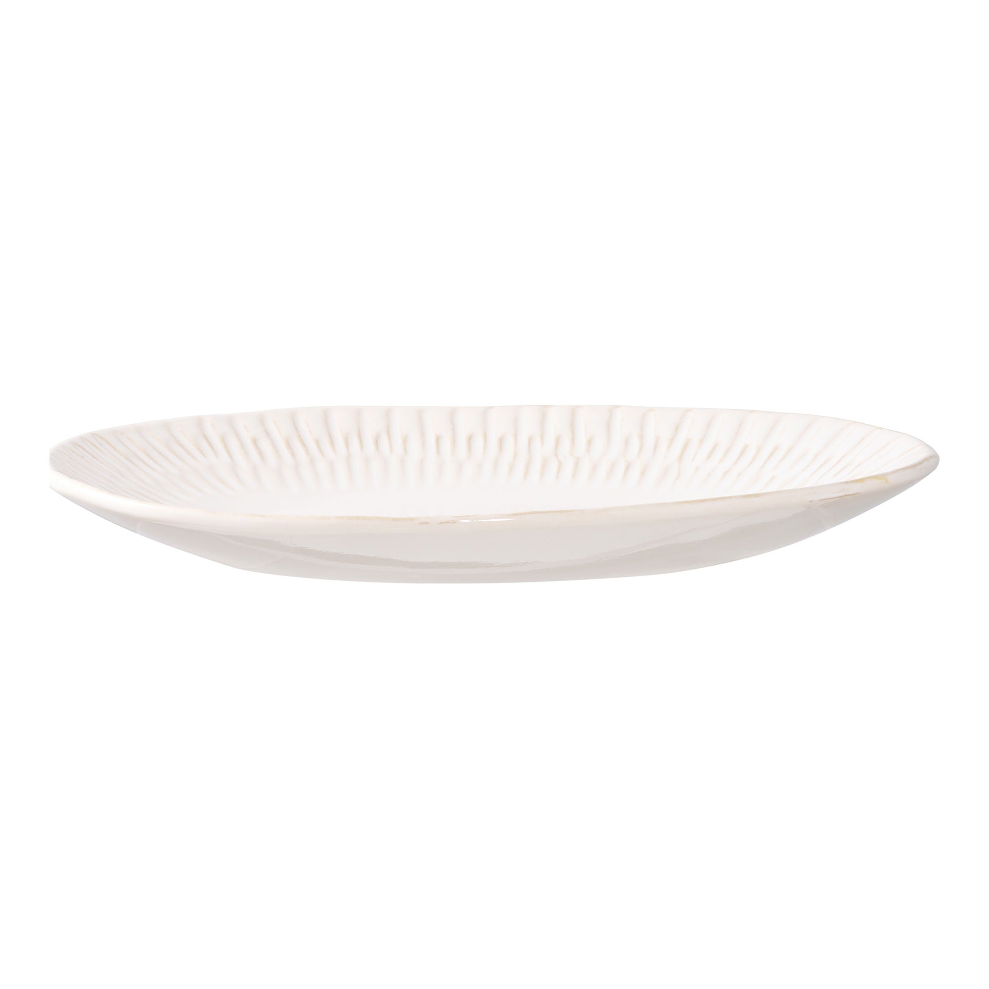 Tray - Tray, ceramic, white 30,5x20,3x3,8 cm