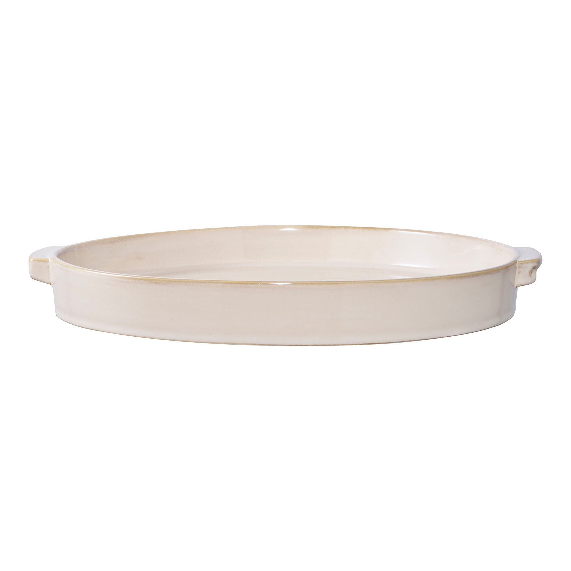 Tray - Tray, ceramic, white ø37x 4,5 cm