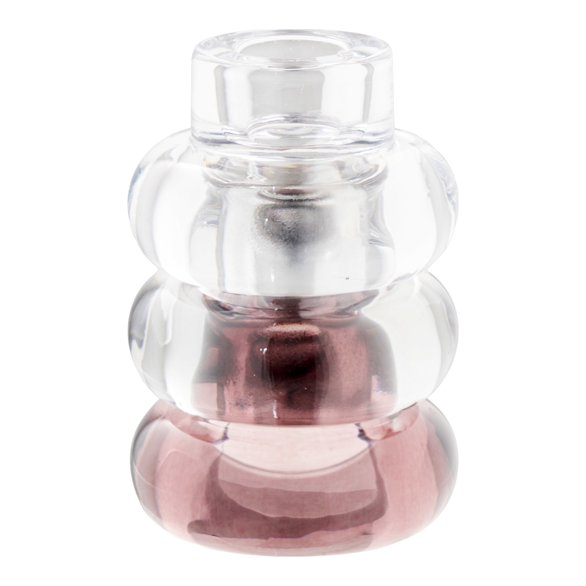 Candle Holders - Clear, Smoked, Maroon Red