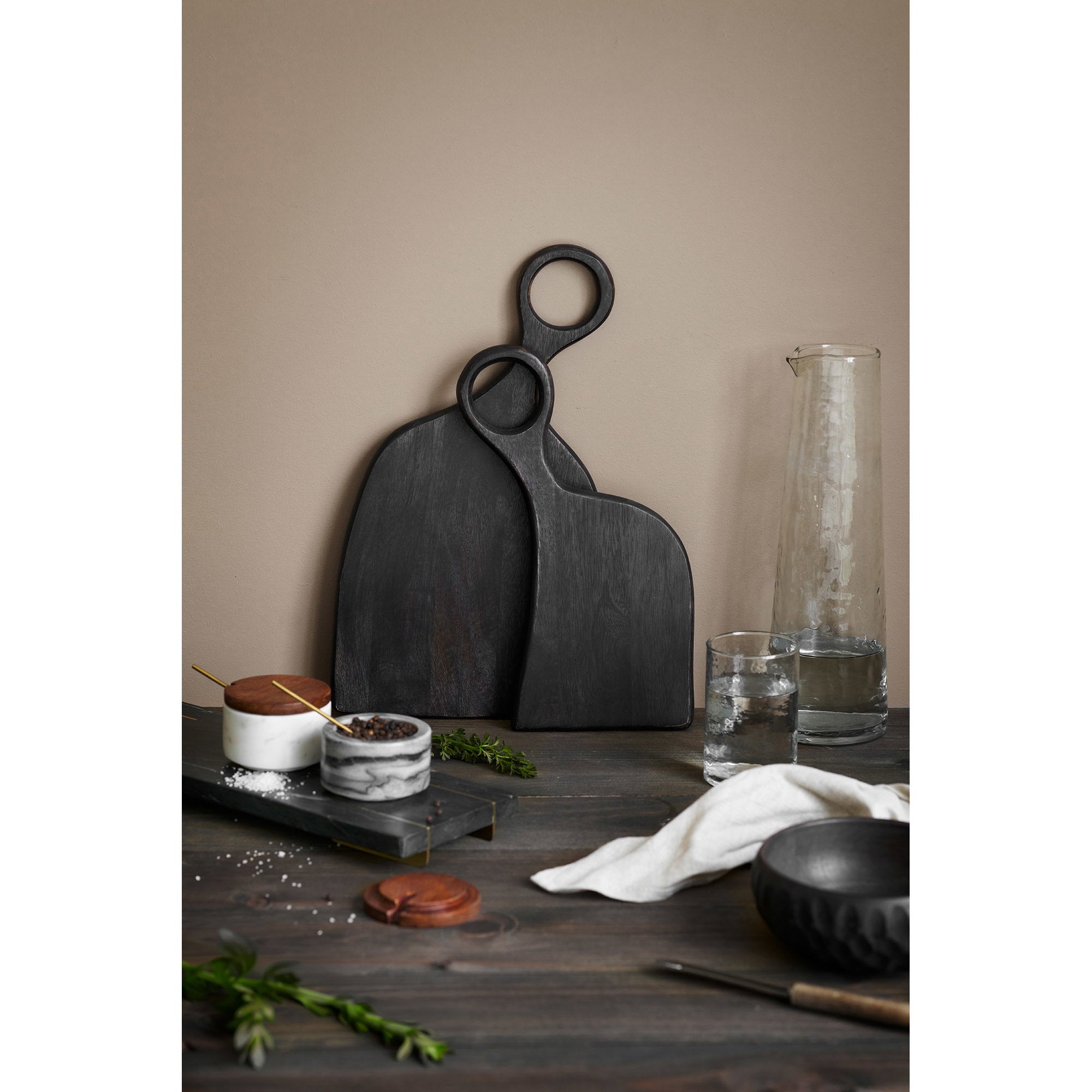 Diu Tray - Black / Brass
