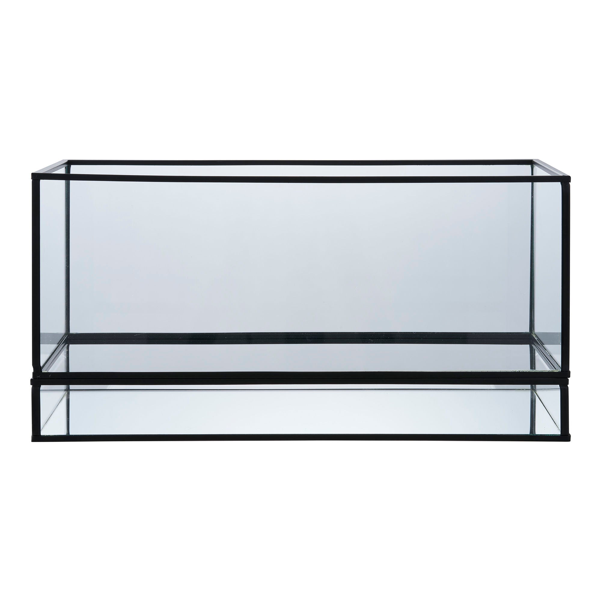 Hurricane Candle Holder - Hurricane Candle Holder, metal/glass, black 30x12x15 cm